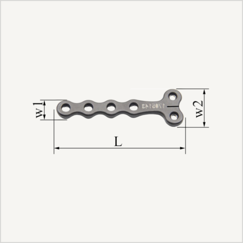 Placa en T PRCL S - 5mm (W1) / 10.5 (W2) / 32.5 mm (L)